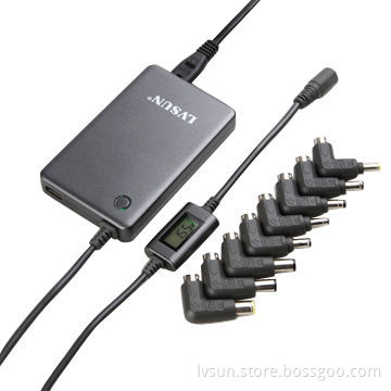70W 17mm Ultra-slim Universal Laptop AC Adapter with High Light LED Voltage Indicator